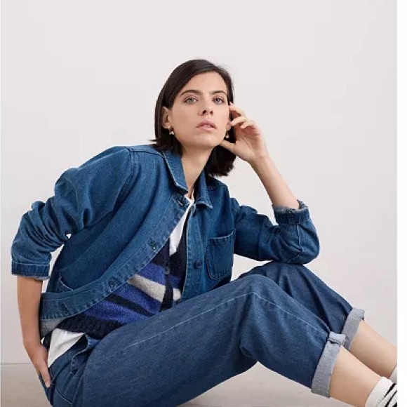 Seasalt Cornwall Denim Reading Rocks Chore Jacket - Picture 2 of 12